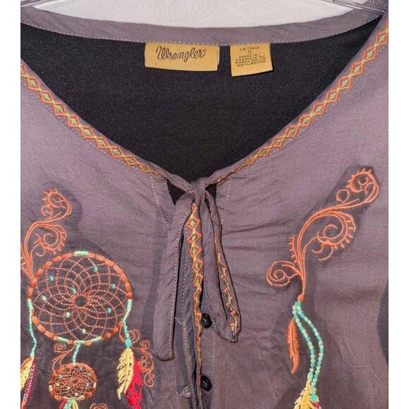 Wrangler Womens Embroidered Long Sleeve Dress With Dreamcatcher Design - Picture 4 of 9
